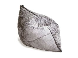 Lovesac - PillowSac in Wombat Phur - Charcoal - Front_Zoom
