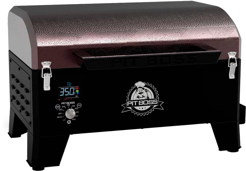 Left. Pit Boss - Table Top Pellet Grill - Mahogany.