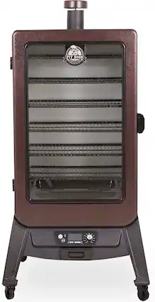 Front. Pit Boss - Vertical Pellet Smoker - Mahogany.