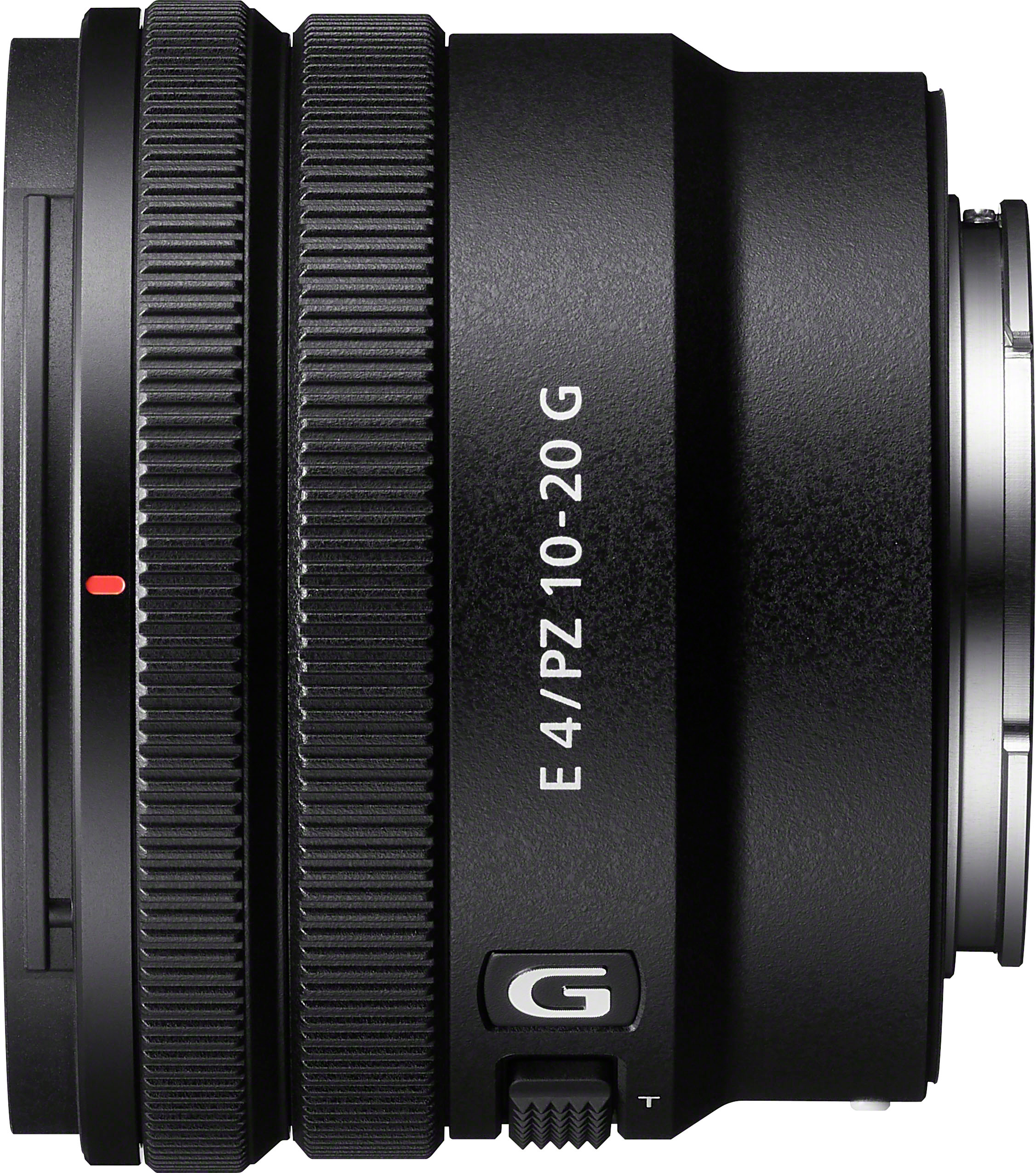 Left View: Sony - E PZ 10-20mm F4 G APS-C constant aperture power zoom lens G lens - Black