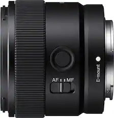 Front. Sony - E 11mm F1.8 APS-C ultra-wide-angle prime lens - Black.