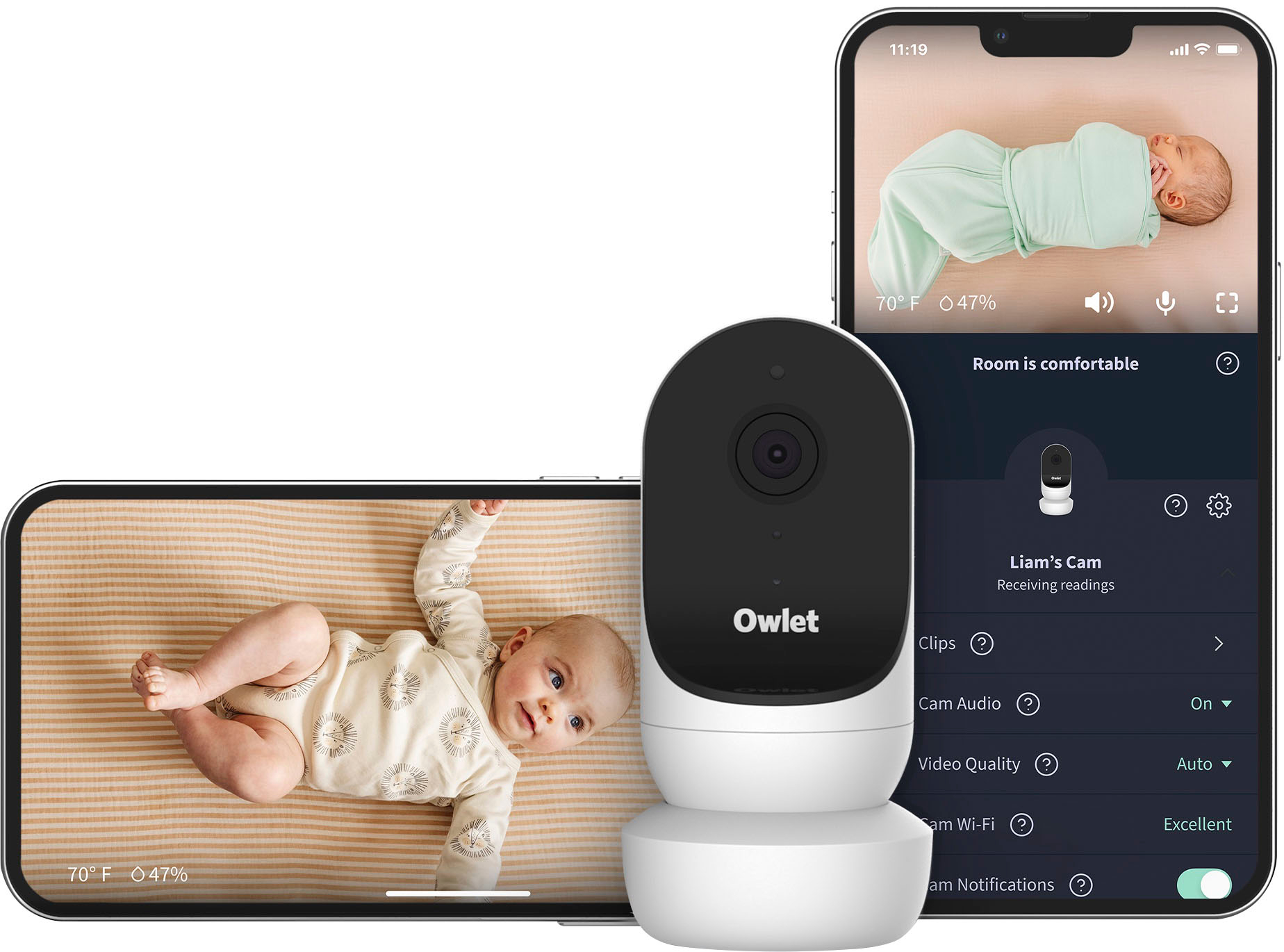 Sidelæns gnier deform Owlet Cam 2, HD Video Baby Monitor White BC06NNBBJ - Best Buy