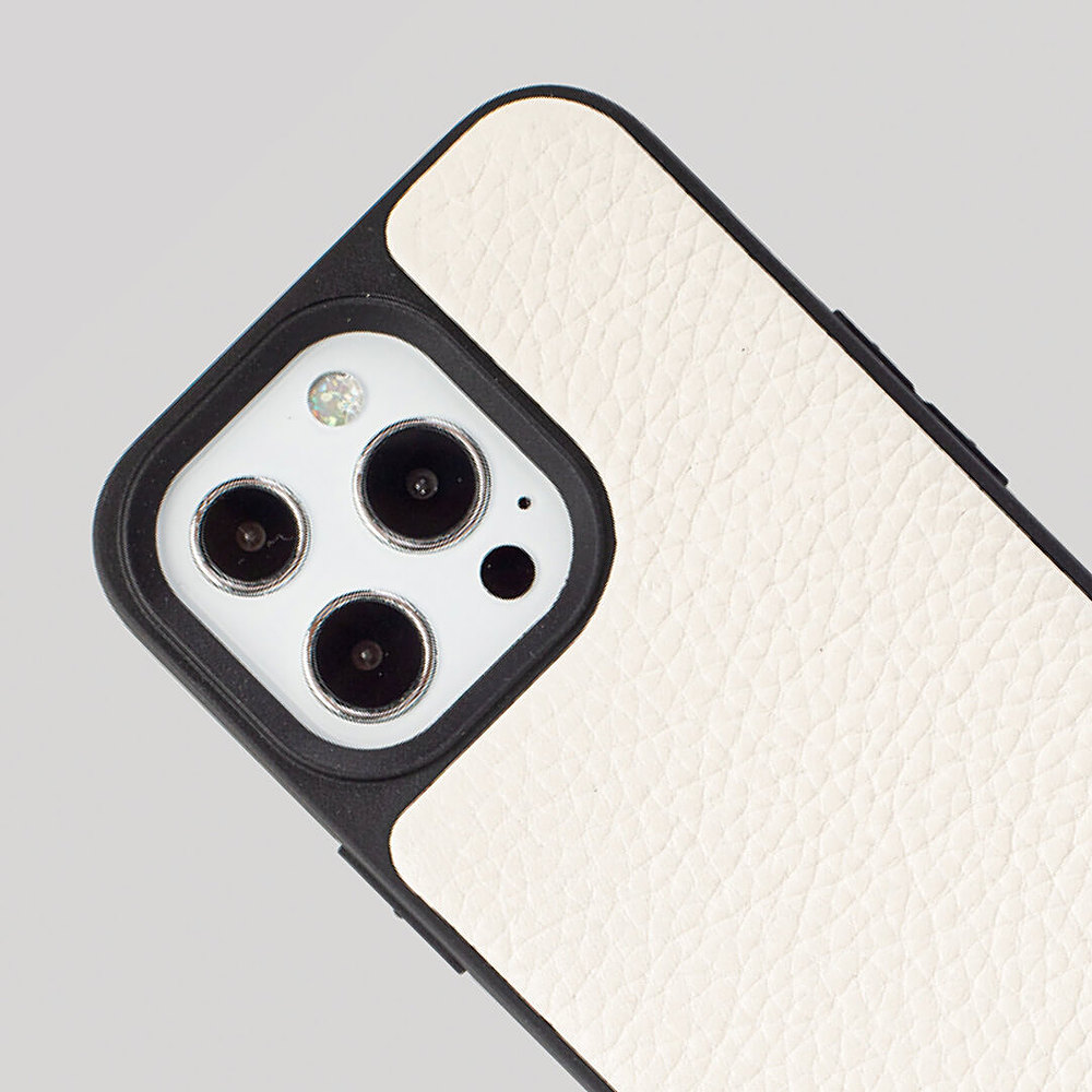 Noémie Apple iPhone 13 Pro Max/iPhone 12 Pro Max Wallet & Crossbody Strap  Case - White/Black