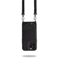 Noémie - Wallet & Crossbody Strap Case for iPhone 13 Pro Max & iPhone 12 Pro Max - Black - Front_Zoom