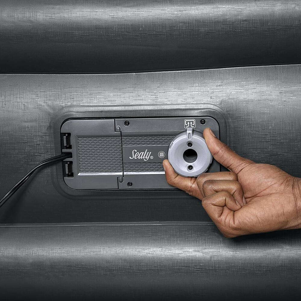 Alt View 12. Sealy - Inflatable Mattress Airbed w/ Built-In Air Pump - Black.