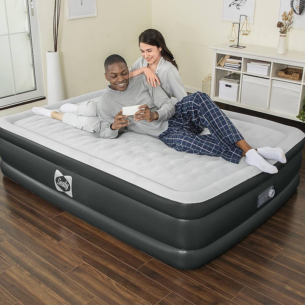 Alt View 16. Sealy - Inflatable Mattress Airbed w/ Built-In Air Pump - Black.