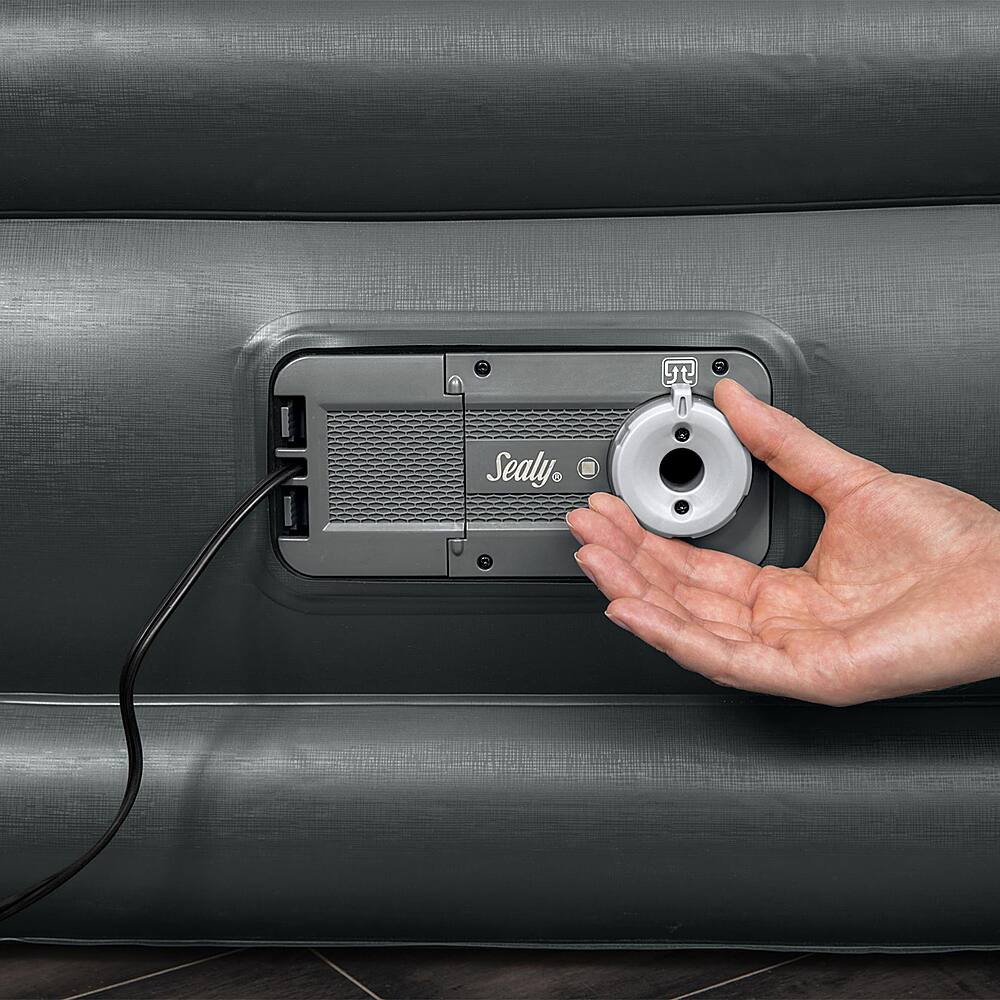 Alt View 12. Sealy - Inflatable Mattress Airbed w/ Built-In Air Pump - Black.