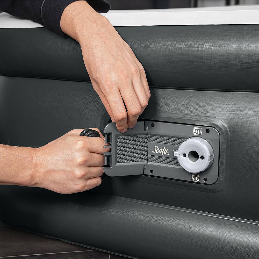 Alt View 13. Sealy - Inflatable Mattress Airbed w/ Built-In Air Pump - Black.