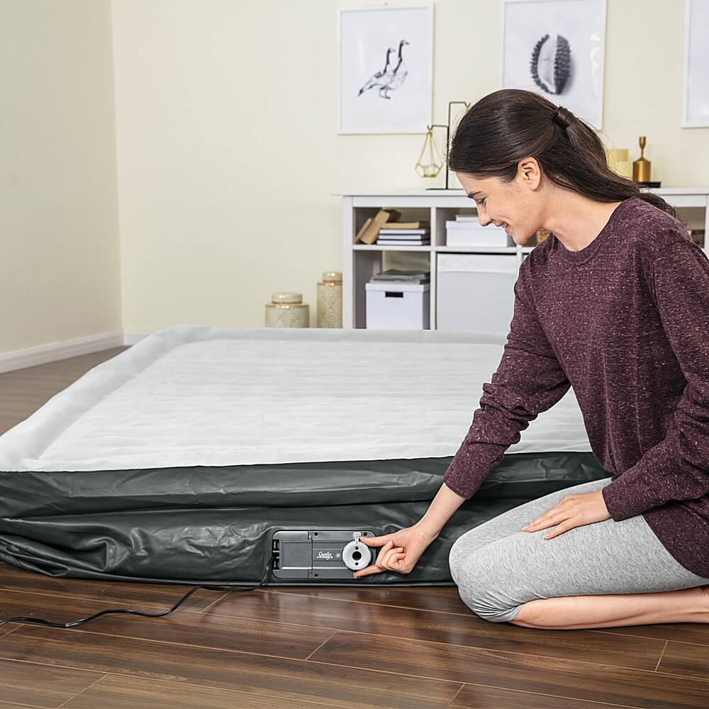 Alt View 15. Sealy - Inflatable Mattress Airbed w/ Built-In Air Pump - Black.