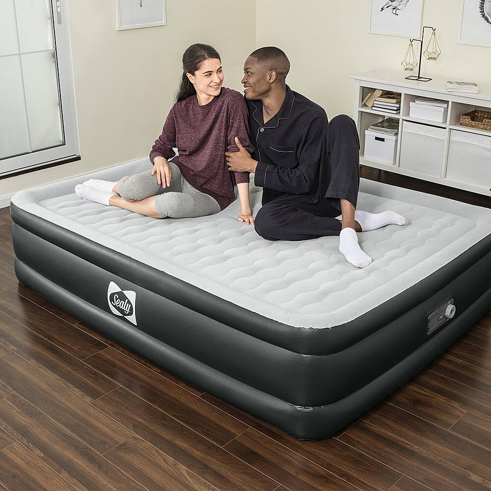 Alt View 17. Sealy - Inflatable Mattress Airbed w/ Built-In Air Pump - Black.