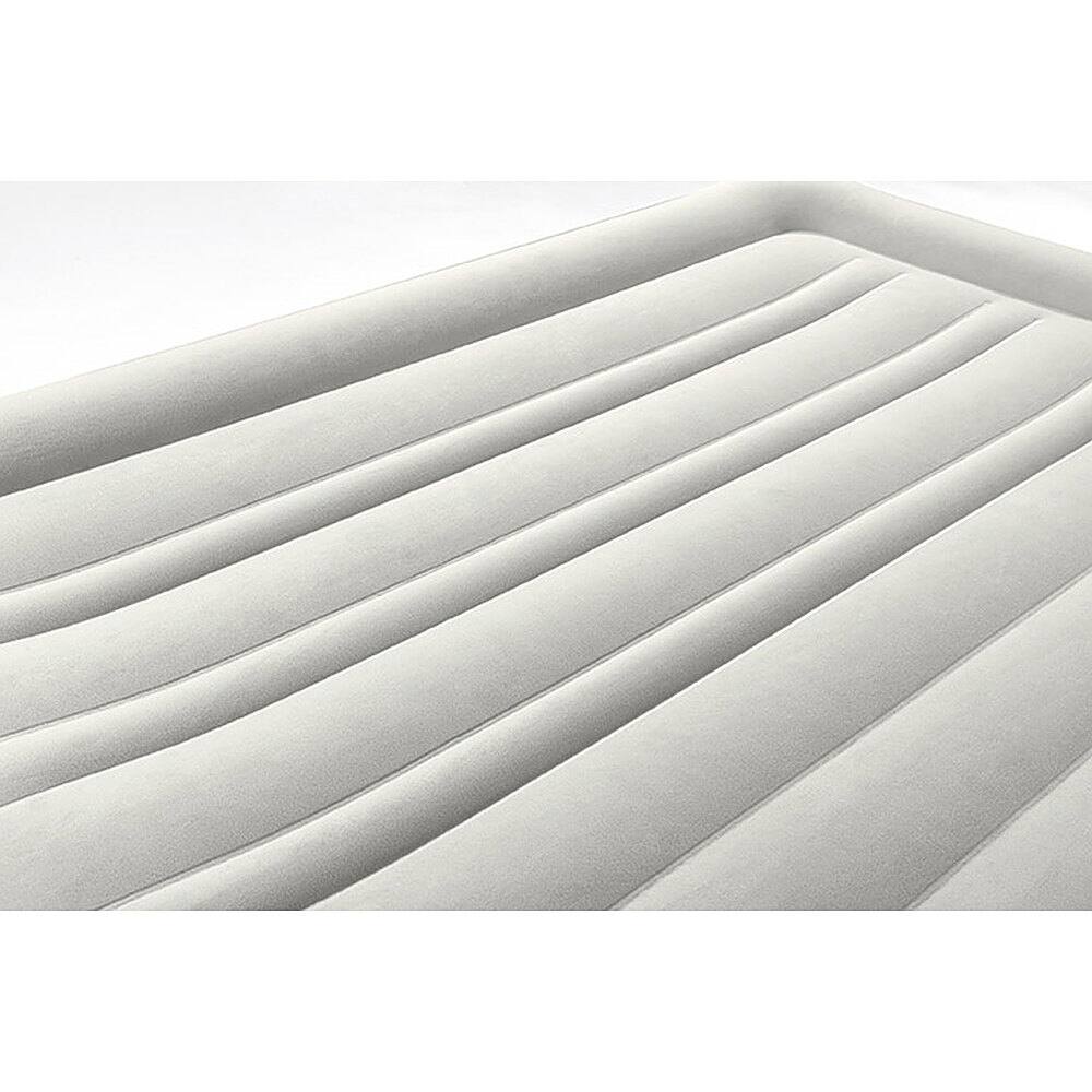 Alt View 15. Intex - Queen Air Mattress Airbed w/ Lumbar Support & Built-in Pump - Gray.