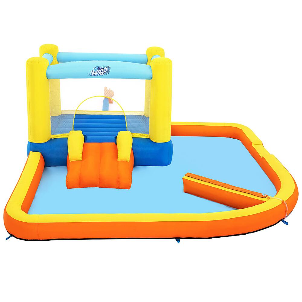 Angle. Bestway - Fast Inflatable Beach Bounce Water Park with Air Blower and Bag - Multicolor.
