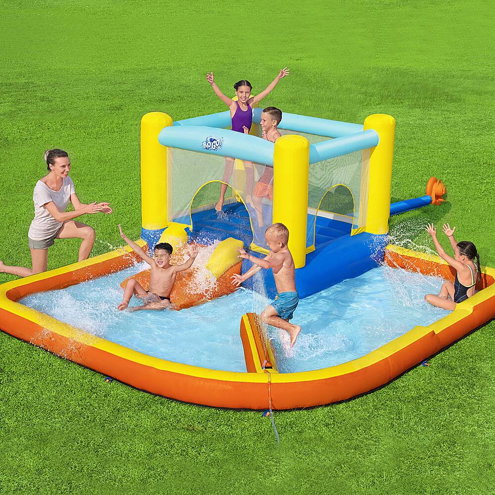 Alt View 18. Bestway - Fast Inflatable Beach Bounce Water Park with Air Blower and Bag - Multicolor.