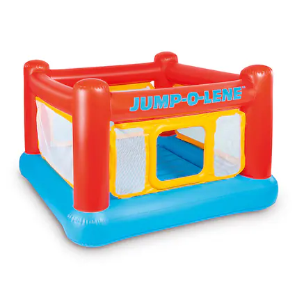 Front. Intex - Jump-O-Lene Inflatable Playhouse Trampoline Bounce House - Multicolor.