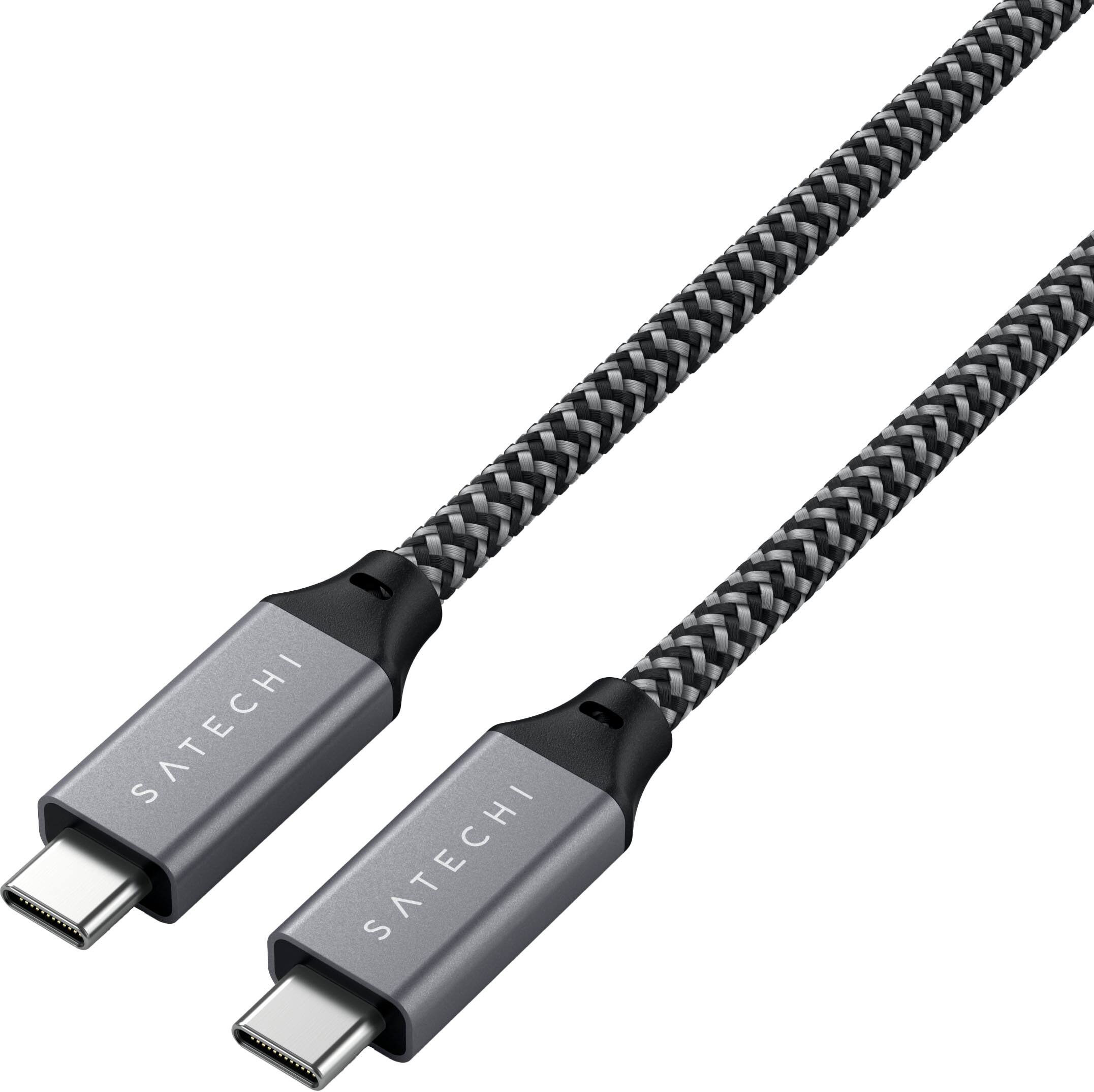 Satechi - USB4 to USB C Cable for USB Type C Devices - 30 inches/ 80cm - for Macbook and Windows laptops - Space Gray