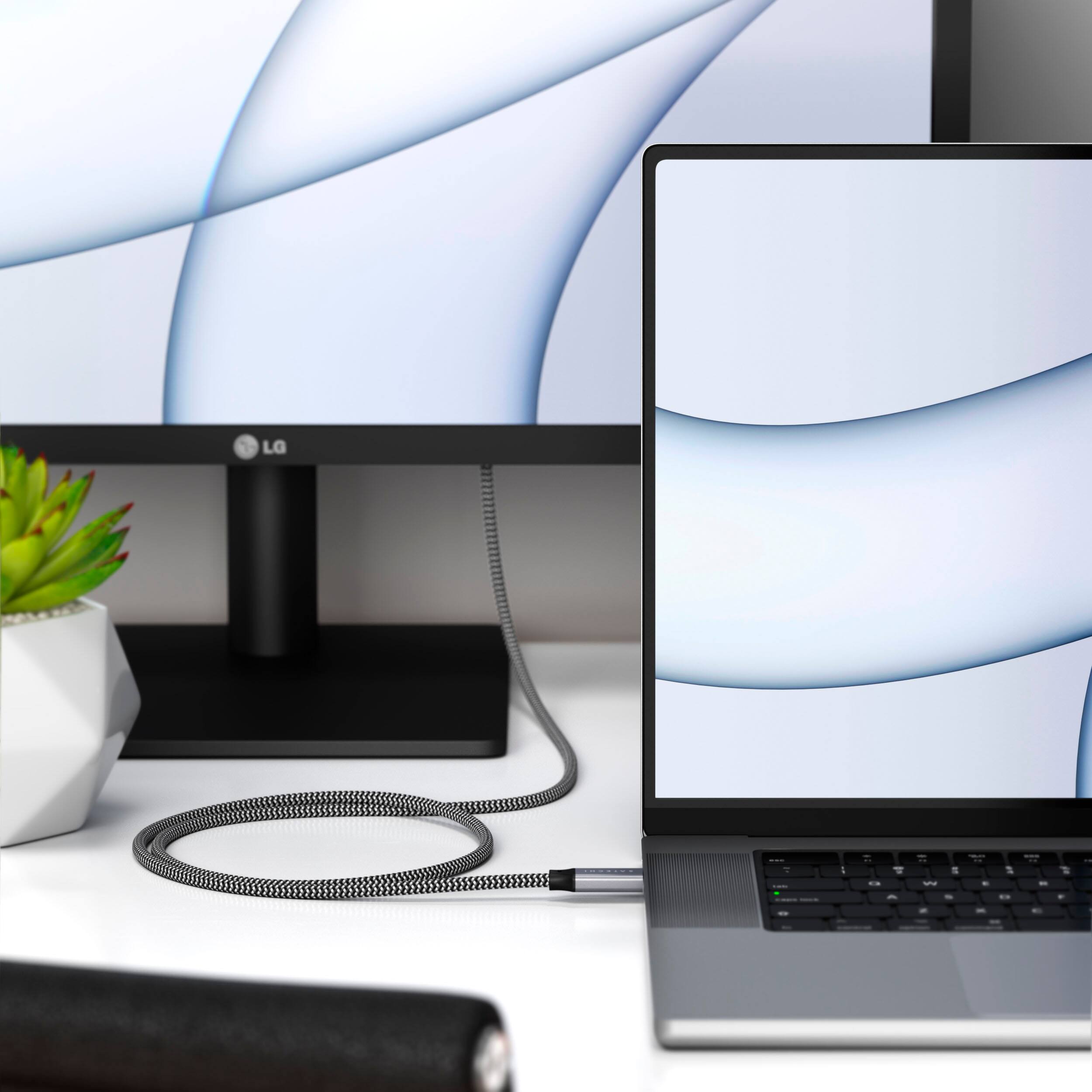 Alt View 14. Satechi - USB4 to USB C Cable for USB Type C Devices - 30 inches/ 80cm - for Macbook and Windows laptops - Space Gray.