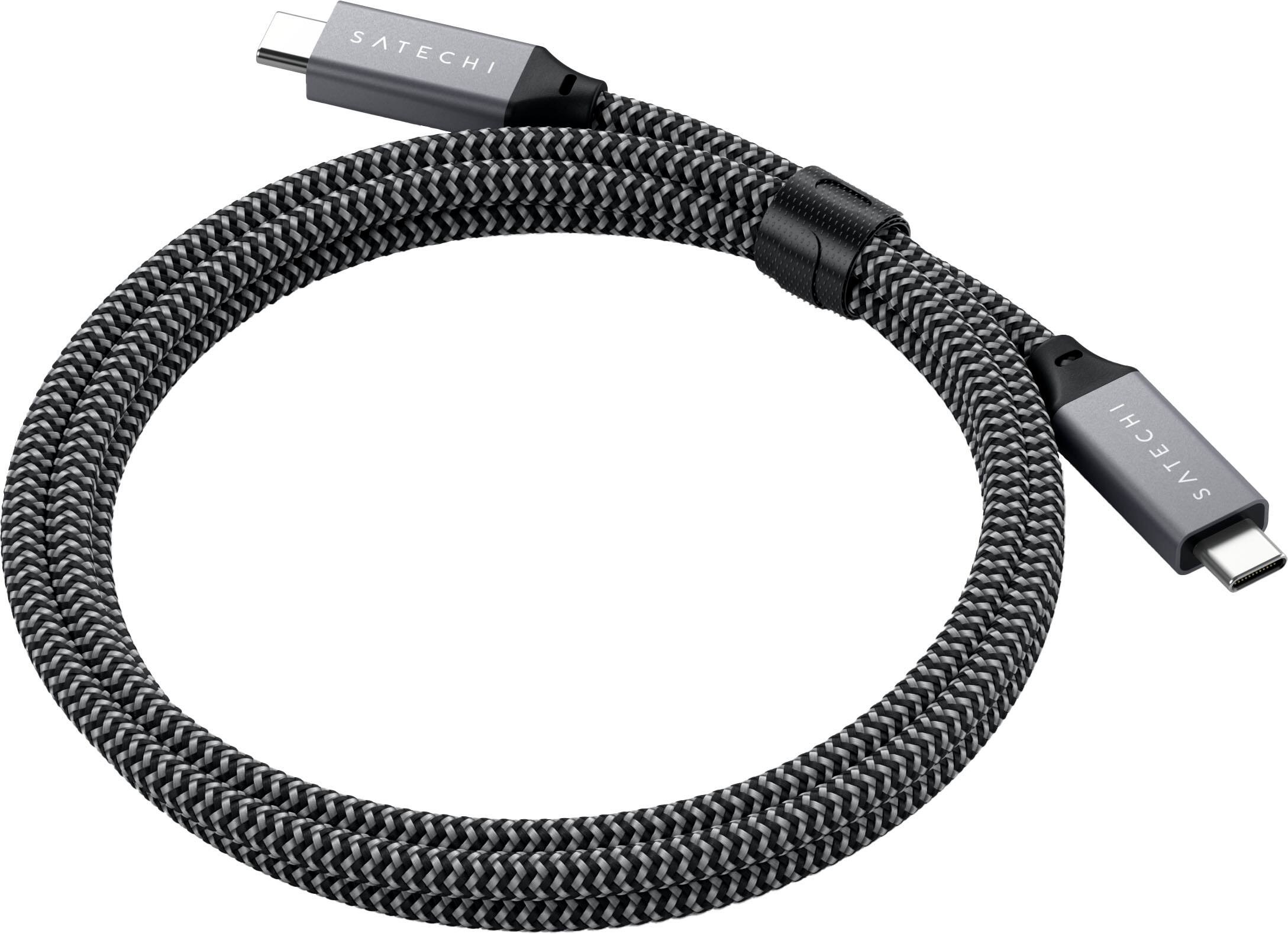 Alt View 1. Satechi - USB4 to USB C Cable for USB Type C Devices - 30 inches/ 80cm - for Macbook and Windows laptops - Space Gray.