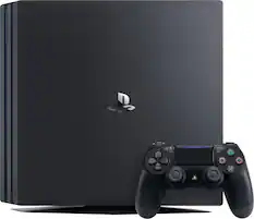 Front. Sony - Geek Squad Certified Refurbished PlayStation 4 Pro Console - Jet Black.
