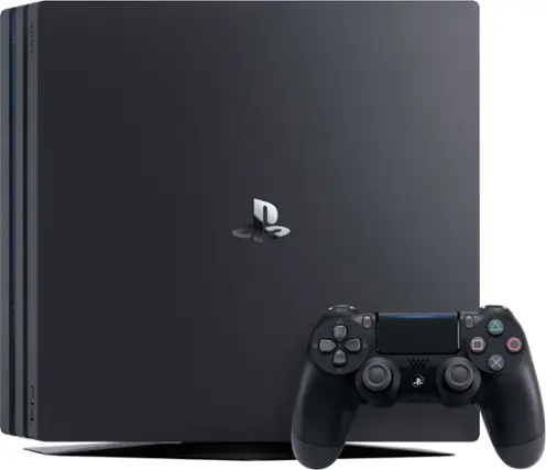 Front. Sony - Geek Squad Certified Refurbished PlayStation 4 Pro Console - Jet Black.