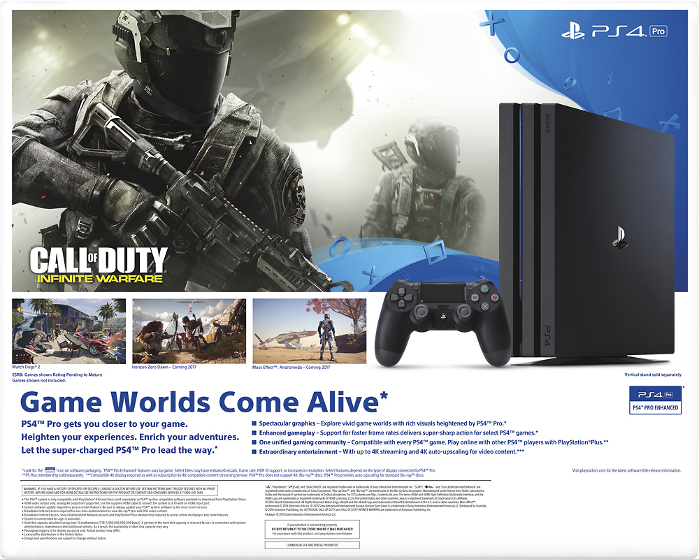 PlayStation4 - PlayStation4 pro Jet Black SSD500GB内蔵 Sony PlayStation 4 Pro Console - Jet Black - 1TB