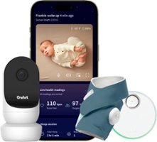 Owlet Dream Duo 2 Smart Baby Monitor: FDA-Cleared Dream Sock and Owlet Cam 2 HD Wi-Fi Video - Bedtime Blue - Front_Zoom