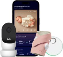 Owlet Dream Duo 2 Smart Baby Monitor: FDA-Cleared Dream Sock and Owlet Cam 2 HD Wi-Fi Video - Dusty Rose - Front_Zoom