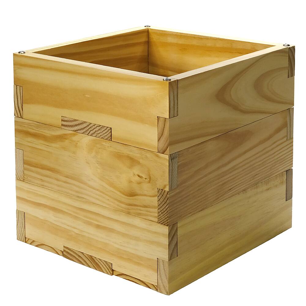 Alt View 14. Excello Global Products - 14"x14" Planter Box with Light Pole Holder - Brown.