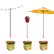 Alt View 13. Excello Global Products - 18"x18" Planter Box with Light Pole Holder - Brown.