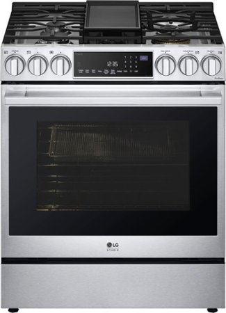 LG - STUDIO 6.3 Cu. Ft. Smart Slide-In Dual Fuel True Convection Range with EasyClean and Air Sous Vide - Stainless Steel