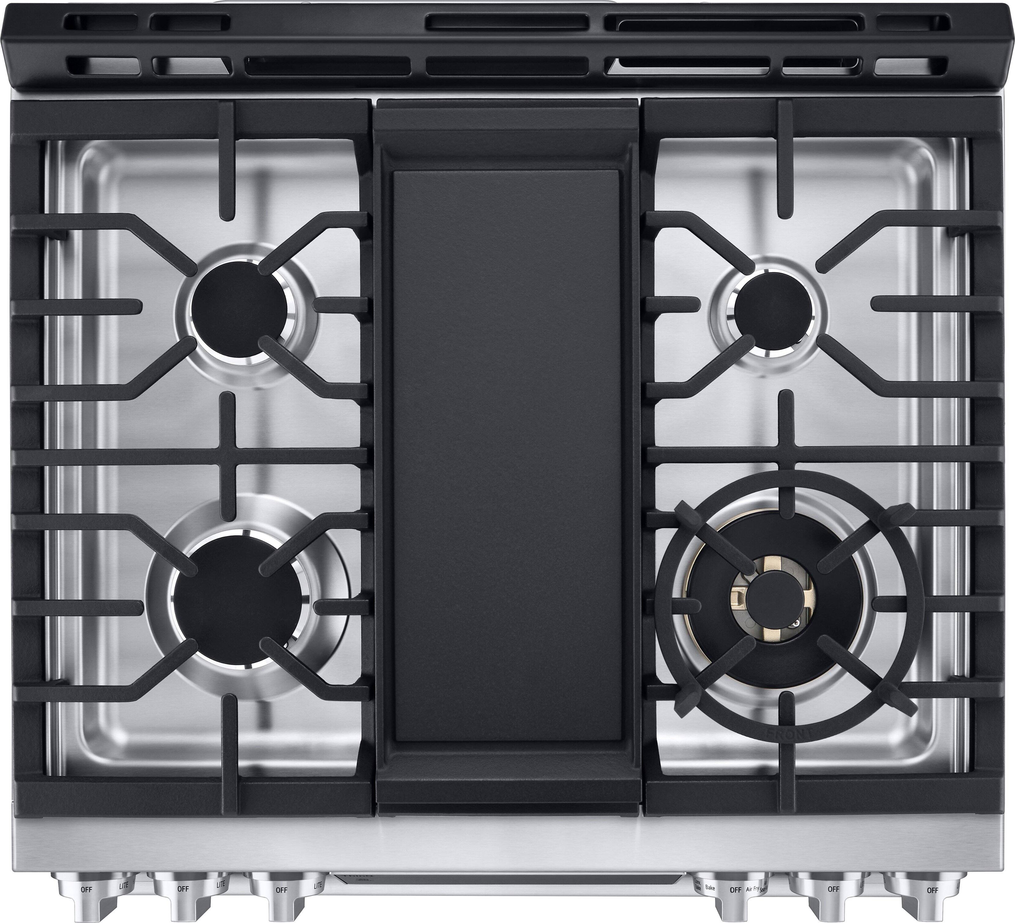 Alt View 12. LG - STUDIO 6.3 Cu. Ft. Smart Slide-In Dual Fuel True Convection Range with EasyClean and Air Sous Vide - Stainless Steel.