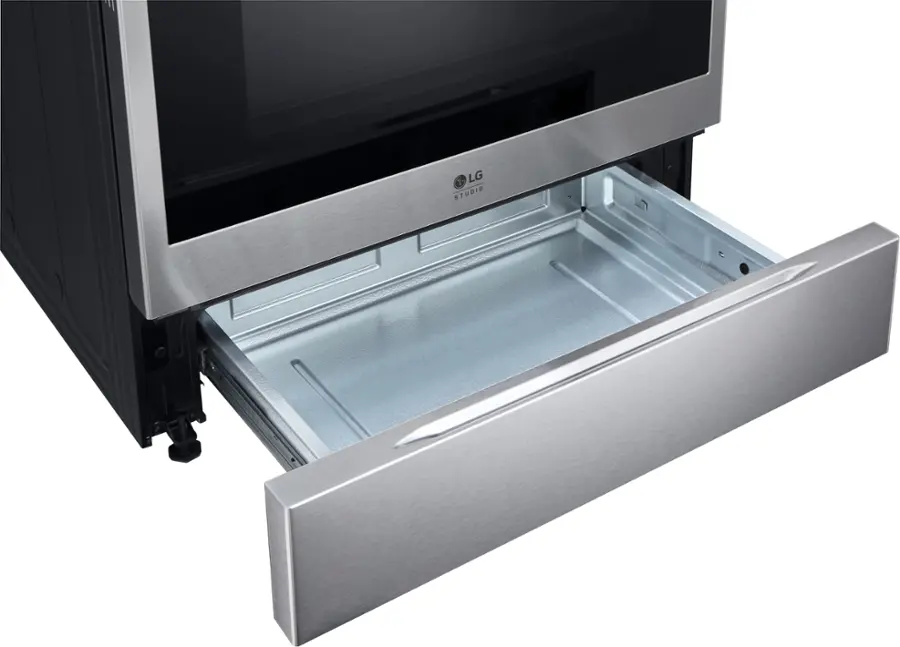 Alt View 13. LG - STUDIO 6.3 Cu. Ft. Smart Slide-In Dual Fuel True Convection Range with EasyClean and Air Sous Vide - Stainless Steel.
