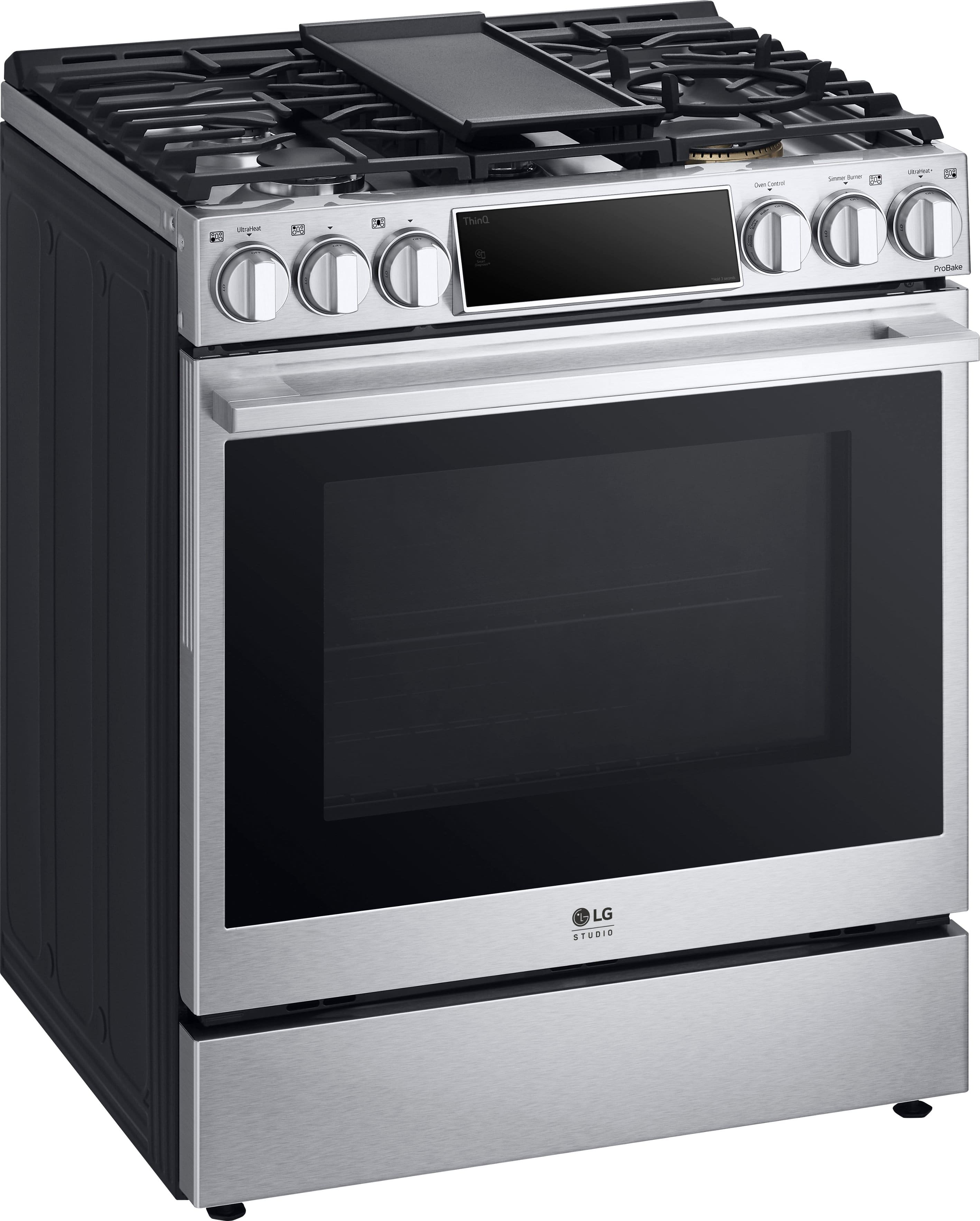 Alt View 15. LG - STUDIO 6.3 Cu. Ft. Smart Slide-In Dual Fuel True Convection Range with EasyClean and Air Sous Vide - Stainless Steel.