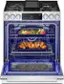 Left. LG - STUDIO 6.3 Cu. Ft. Smart Slide-In Dual Fuel True Convection Range with EasyClean and Air Sous Vide - Stainless Steel.
