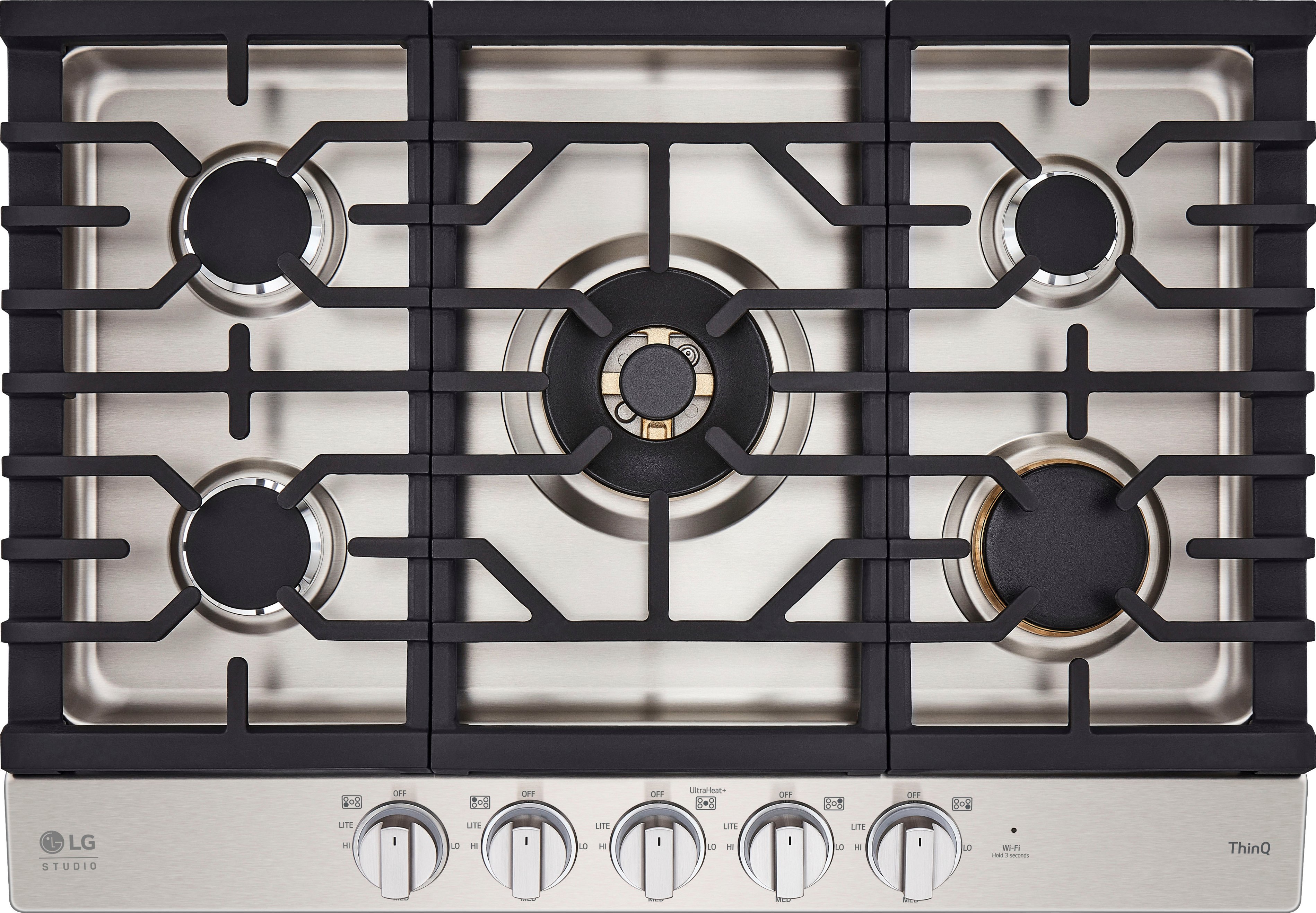 LG STUDIO 30 Built-In Gas Cooktop with 5 Burners and UltraHeat Stainless  Steel LSCG307ST - Best Buy