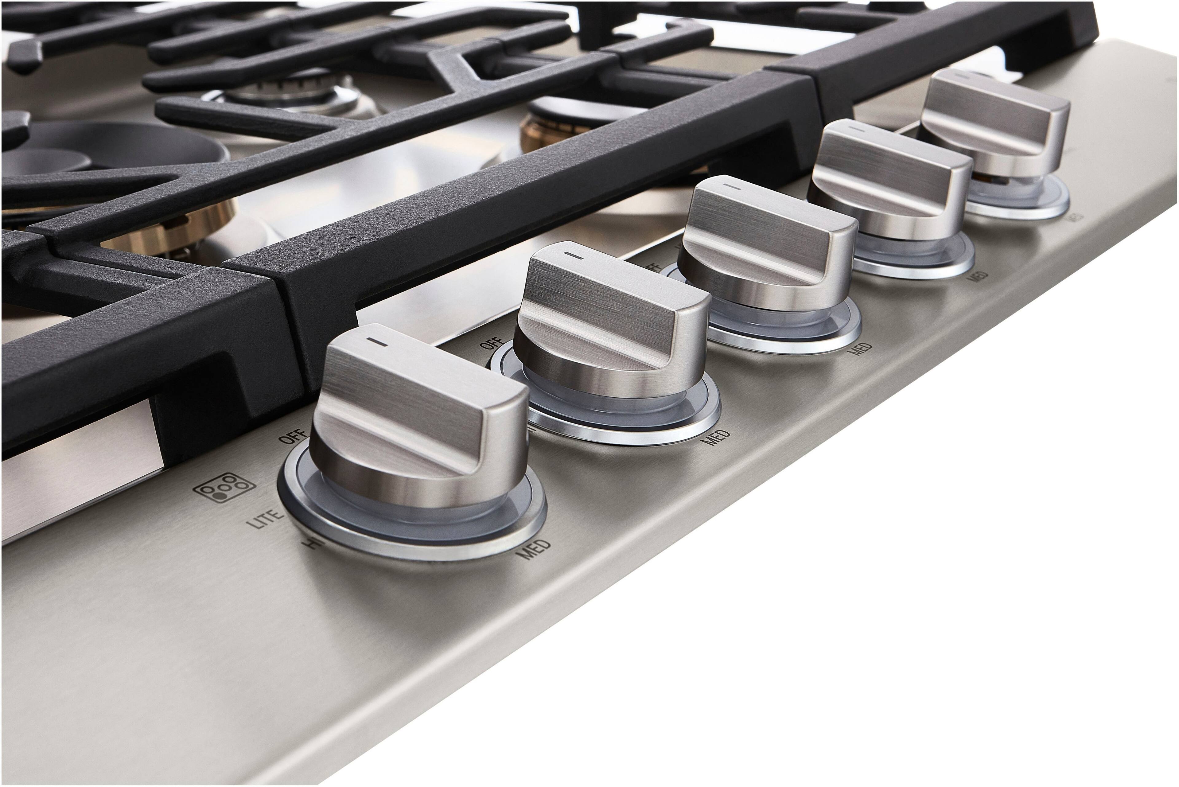 Alt View 19. LG - STUDIO 30-in Smart Built-In Gas Cooktop with 5 Burners with UltraHeat - Stainless Steel.