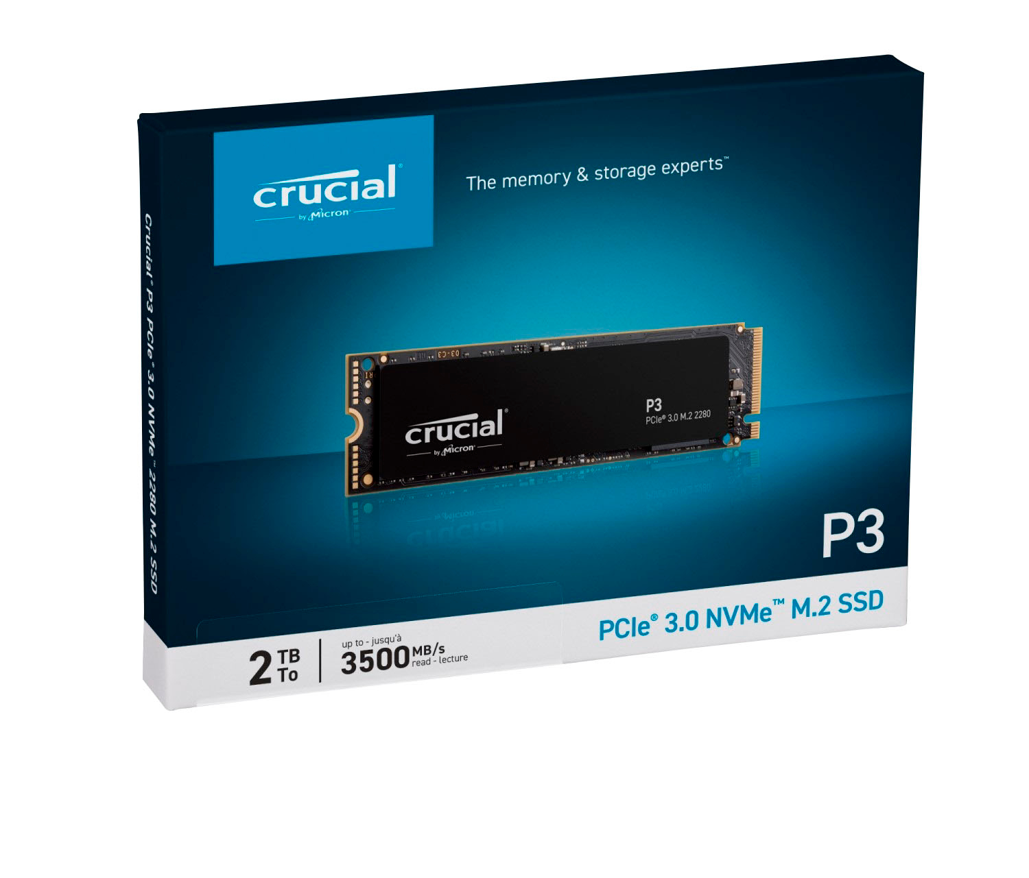 CT2000P3SSD8 - Crucial P3 2TB PCIe 3.0 NVMe M.2 2280 SSD