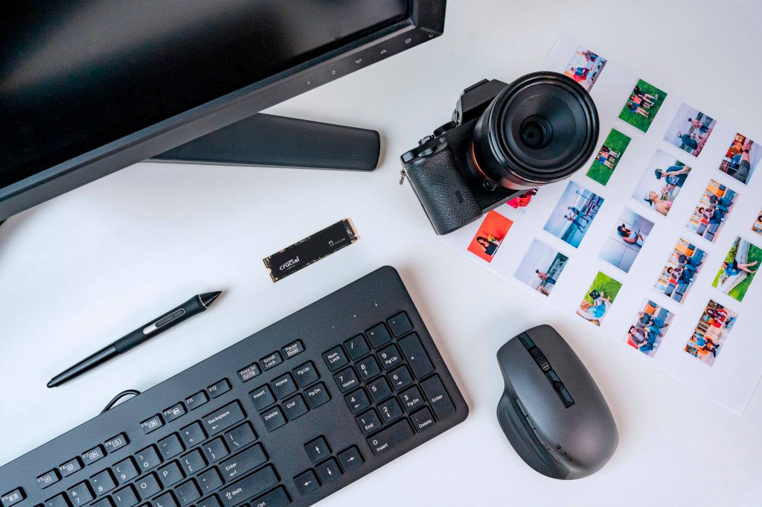 Alt View 16. Crucial - P3 1TB Internal SSD PCIe Gen 3 x4 NVMe - Black.