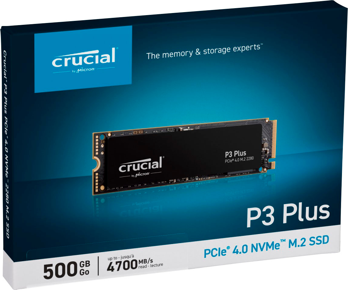 CT500P3PSSD8 - Crucial SSD Nvme M.2 P3 Plus PCIe 4.0 500Go