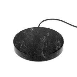 Einova - Eggtronic Stone 10W Wireless Charging Pad for Qi-enabled Devices - Black Marble - Front_Zoom