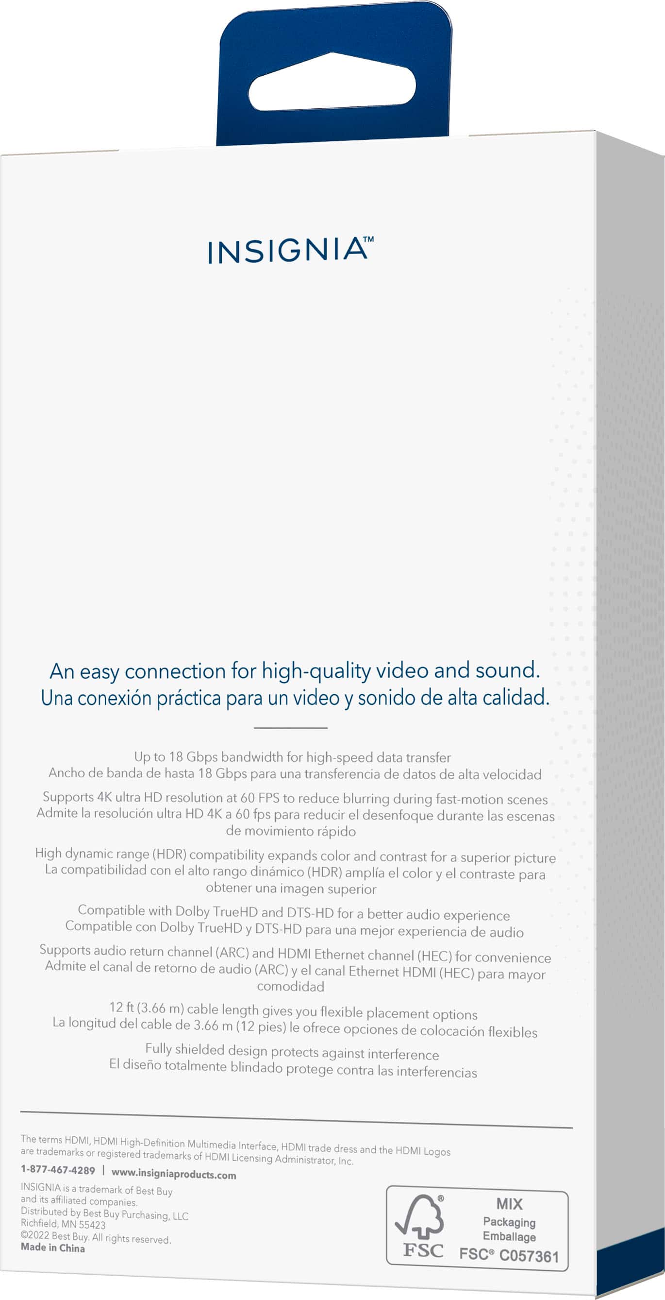 Alt View 16. Insignia™ - 12' 4K Ultra HD HDMI Cable - Black.