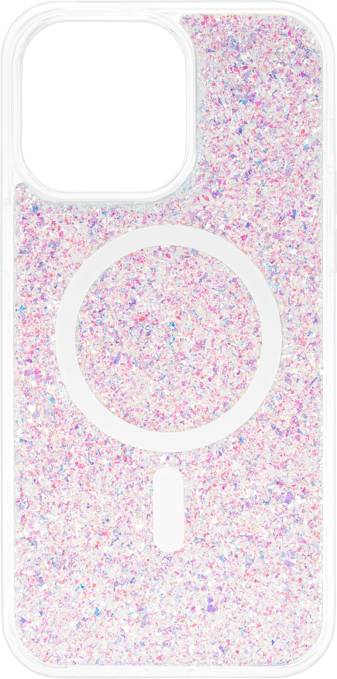 Alt View 14. Insignia™ - Hard-Shell Case with MagSafe for iPhone 14 Pro Max - Pink Glitter.