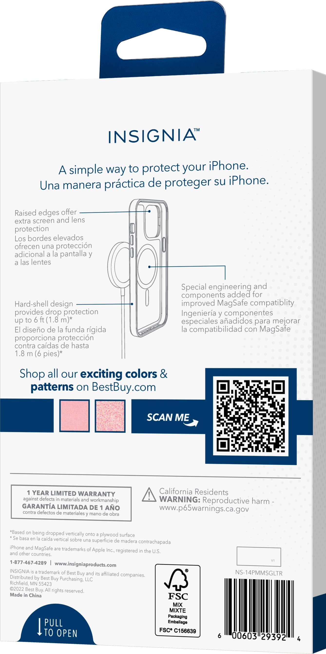 Alt View 13. Insignia™ - Hard-Shell Case with MagSafe for iPhone 14 Pro Max - Pink Glitter.