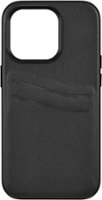 Insignia™ - Leather Wallet Case for iPhone 14 Pro - Black - Front_Zoom