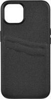 Insignia™ - Leather Wallet Case for iPhone 14 and iPhone 13 - Black - Front_Zoom
