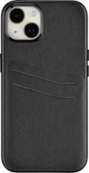 Insignia™ - Leather Wallet Case for iPhone 14 and iPhone 13 - Black - Front_Zoom
