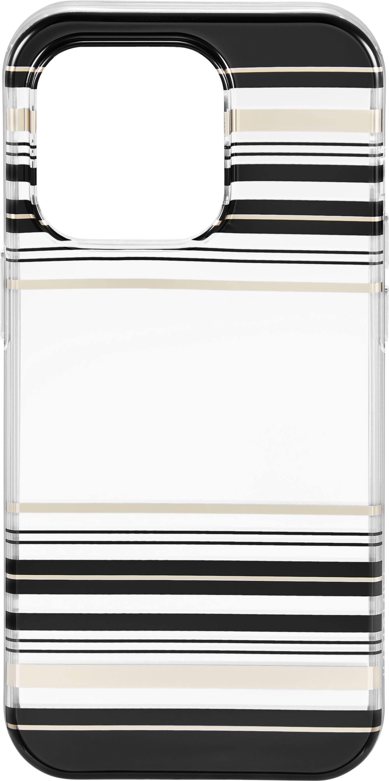 Alt View 14. Insignia™ - Hard-Shell Case for iPhone 14 Pro - Black and Gold Stripe.