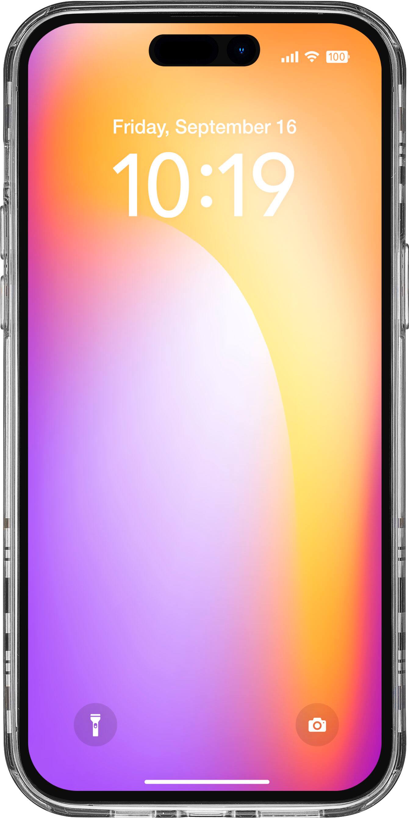 Alt View 17. Insignia™ - Hard-Shell Case for iPhone 14 Pro - Black and Gold Stripe.