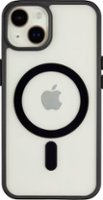 Insignia™ - Hard-Shell Case with MagSafe for iPhone 14 Plus - Clear/Black - Front_Zoom