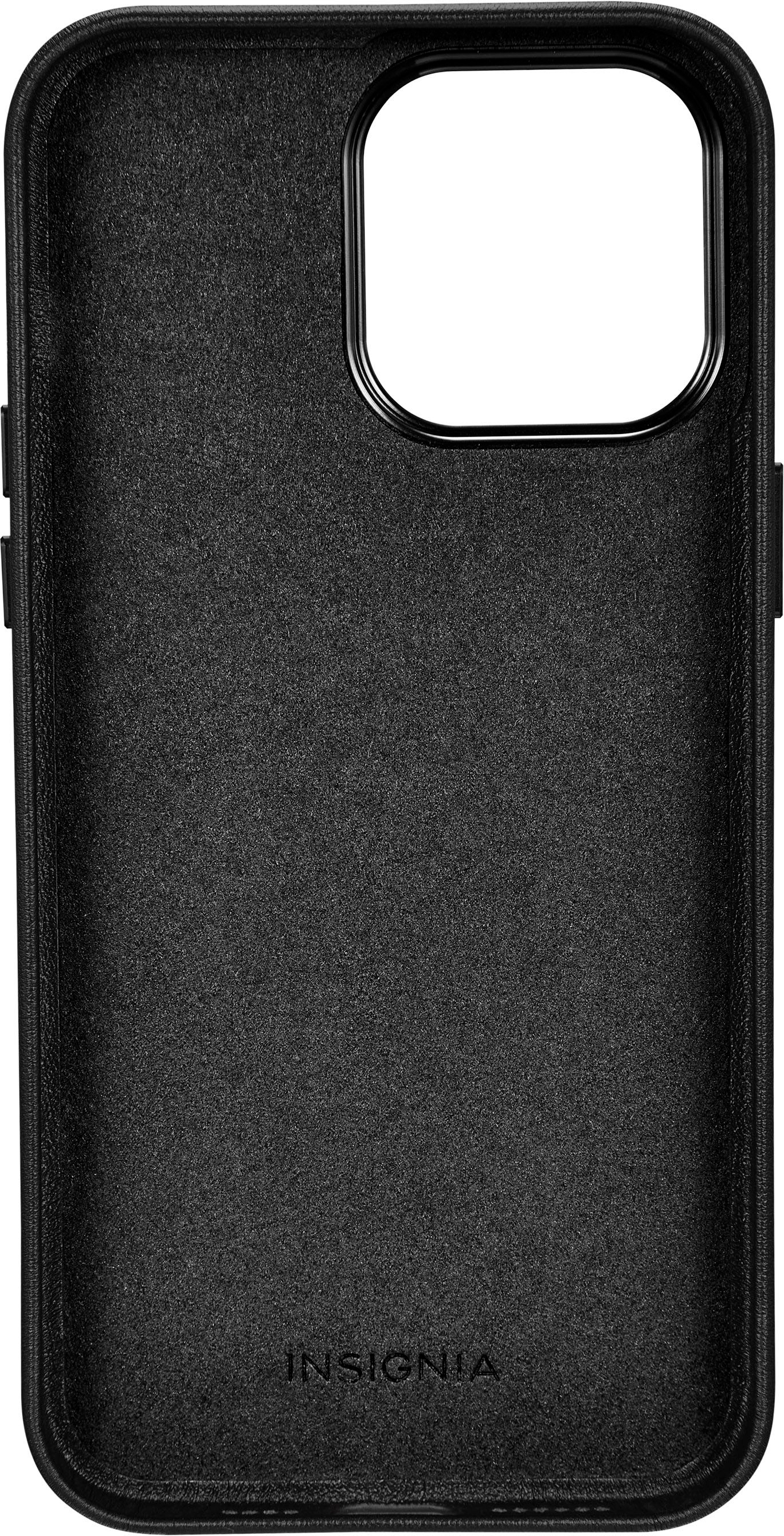 Insignia - Leather Wallet Case for iPhone 14 Plus - Black