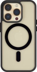 Insignia™ - Hard-Shell Case with MagSafe for iPhone 14 Pro Max - Clear/Black - Front_Zoom